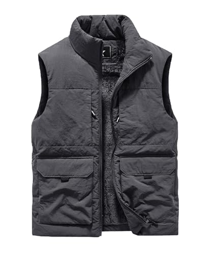 Btmpmcs Herren Fleeceweste mit mehreren Taschen Leicht Steppweste Winter Warme Outdoor Dicke Weste Winddicht Ärmellos Jacke Anglerweste Freizeitweste Arbeitsweste Sportweste Btmpmcs Herren Fleeceweste mit mehreren Taschen Leicht Steppweste Winter Warme Outdoor Dicke Weste Winddicht Ärmellos Jacke Anglerweste Freizeitweste Arbeitsweste Sportweste von Btmpmcs