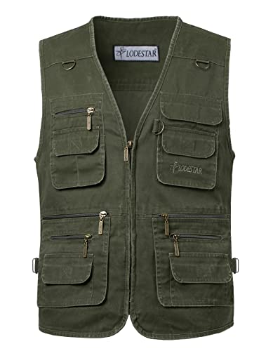 Btmpmcs Herren Outdoor Anglerweste mit Multi-Taschened Freizeit Multifunktionsweste Atmungsaktiv Fotografie Weste Leicht Jagd Camping Wandern Weste Ärmellos Jacke von Btmpmcs