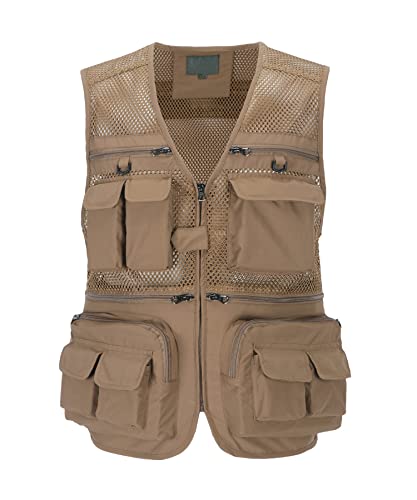 Btmpmcs Herren Outdoor Anglerweste mit Vielen Taschen Schnelltrocknend Weste Leicht Multifunktionsweste Ärmellos Jacke für Jagd Camping Fotografie Wandern Safari Btmpmcs Herren Outdoor Anglerweste mit Vielen Taschen Schnelltrocknend Weste Leicht Multifunktionsweste Ärmellos Jacke für Jagd Camping Fotografie Wandern Safari von Btmpmcs