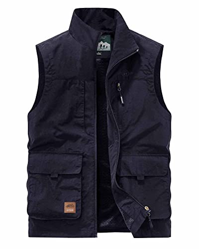 Btmpmcs Herren Outdoor Anglerweste mit Vielen Taschen Schnelltrocknende Freizeitweste Leicht Atmungsaktiv Ärmellose Jacke Camping Fotografie Jagd Multifunktionsweste von Btmpmcs