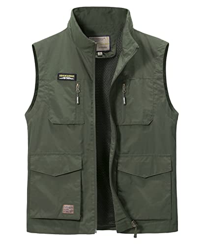 Btmpmcs Herren Outdoor Weste Leicht Atmungsaktiv Schnelltrocknende Anglerweste Freizeitweste mit Vielen Taschen Sommer Ärmellose Jacke Winddicht Sport Multifunktionsweste für Camping Fotografie Btmpmcs Herren Outdoor Weste Leicht Atmungsaktiv Schnelltrocknende Anglerweste Freizeitweste mit Vielen Taschen Sommer Ärmellose Jacke Winddicht Sport Multifunktionsweste für Camping Fotografie von Btmpmcs