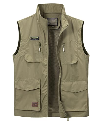 Btmpmcs Herren Outdoor Weste Leicht Atmungsaktiv Schnelltrocknende Anglerweste Freizeitweste mit Vielen Taschen Sommer Ärmellose Jacke Winddicht Sport Multifunktionsweste für Camping Fotografie Btmpmcs Herren Outdoor Weste Leicht Atmungsaktiv Schnelltrocknende Anglerweste Freizeitweste mit Vielen Taschen Sommer Ärmellose Jacke Winddicht Sport Multifunktionsweste für Camping Fotografie von Btmpmcs
