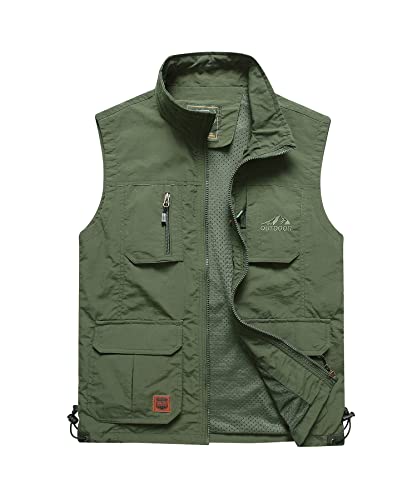 Btmpmcs Herren Outdoor Weste Leicht Atmungsaktiv Schnelltrocknende Anglerweste Freizeitweste mit Vielen Taschen Sommer Ärmellose Jacke Winddicht Sport Multifunktionsweste für Camping Fotografie Btmpmcs Herren Outdoor Weste Leicht Atmungsaktiv Schnelltrocknende Anglerweste Freizeitweste mit Vielen Taschen Sommer Ärmellose Jacke Winddicht Sport Multifunktionsweste für Camping Fotografie von Btmpmcs