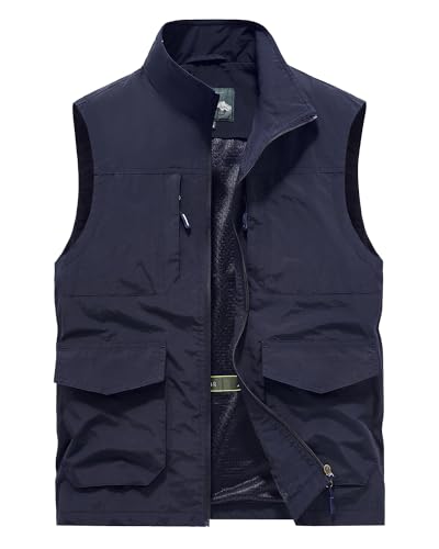 Btmpmcs Herren Outdoor Weste Leicht Atmungsaktiv Schnelltrocknende Anglerweste Freizeitweste mit Vielen Taschen Sommer Ärmellose Jacke Winddicht Sport Multifunktionsweste für Camping Fotografie Btmpmcs Herren Outdoor Weste Leicht Atmungsaktiv Schnelltrocknende Anglerweste Freizeitweste mit Vielen Taschen Sommer Ärmellose Jacke Winddicht Sport Multifunktionsweste für Camping Fotografie von Btmpmcs