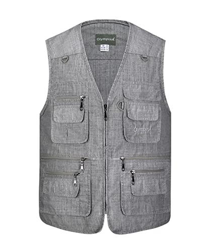 Btmpmcs Herren Outdoor Anglerweste mit vielen praktischen Taschen Sommer Atmungsaktiv Multifunktionsweste Leicht Jagd Camping Safari Weste Ärmellos Jacke Btmpmcs Herren Outdoor Anglerweste mit vielen praktischen Taschen Sommer Atmungsaktiv Multifunktionsweste Leicht Jagd Camping Safari Weste Ärmellos Jacke von Btmpmcs