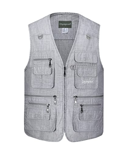 Btmpmcs Herren Outdoor Anglerweste mit vielen praktischen Taschen Sommer Atmungsaktiv Multifunktionsweste Leicht Jagd Camping Safari Weste Ärmellos Jacke Btmpmcs Herren Outdoor Anglerweste mit vielen praktischen Taschen Sommer Atmungsaktiv Multifunktionsweste Leicht Jagd Camping Safari Weste Ärmellos Jacke von Btmpmcs