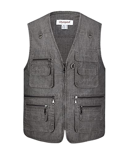 Btmpmcs Herren Outdoor Anglerweste mit vielen praktischen Taschen Sommer Atmungsaktiv Multifunktionsweste Leicht Jagd Camping Safari Weste Ärmellos Jacke Btmpmcs Herren Outdoor Anglerweste mit vielen praktischen Taschen Sommer Atmungsaktiv Multifunktionsweste Leicht Jagd Camping Safari Weste Ärmellos Jacke von Btmpmcs