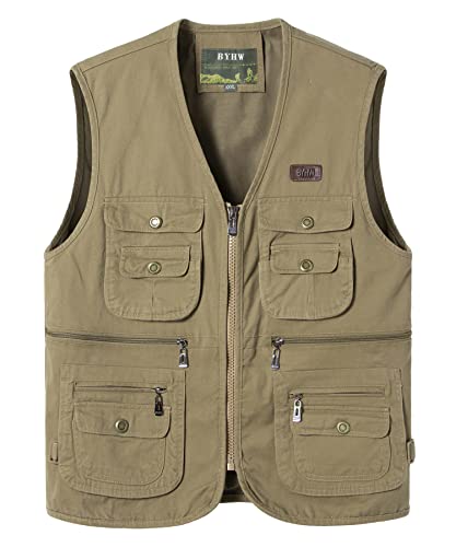 Btmpmcs Herren Outdoor Weste Ärmellose Anglerweste mit Vielen Taschen Baumwolle Freizeit Jagd Weste Camping Wander Weste Jacke Reporterwesten Herren Multifunktionsweste Btmpmcs Herren Outdoor Weste Ärmellose Anglerweste mit Vielen Taschen Baumwolle Freizeit Jagd Weste Camping Wander Weste Jacke Reporterwesten Herren Multifunktionsweste von Btmpmcs