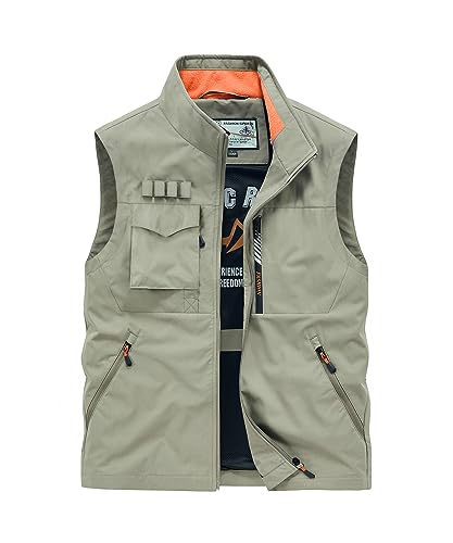 Btmpmcs Herren Outdoor Weste Leicht Atmungsaktiv Anglerweste Schnelltrocknend Multifunktionsweste Freizeit Ärmellos Jacke Sport Weste Camping Fotografie Weste mit Mehreren Taschen Btmpmcs Herren Outdoor Weste Leicht Atmungsaktiv Anglerweste Schnelltrocknend Multifunktionsweste Freizeit Ärmellos Jacke Sport Weste Camping Fotografie Weste mit Mehreren Taschen von Btmpmcs