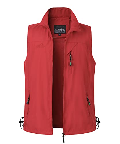 Btmpmcs Herren Outdoor Weste mit Vielen Taschen Schnelltrocknende Anglerweste Leicht Atmungsaktiv Ärmellose Jacke Jagd Fotografie Camping Weste Nylon Multifunktionsweste von Btmpmcs