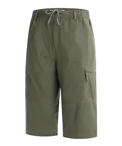 Btmpmcs Kurze Hosen Herren 3/4 Cargo Shorts Baumwolle Viele Taschen Sporthose Jogginghose Sommer Freizeithose Outdoor Leicht Atmungsaktiv Bermuda Stretch Capri Arbeitshose Chino Shorts Sommerhose von Btmpmcs