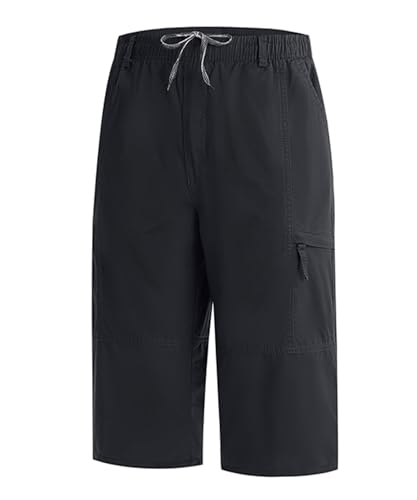 Btmpmcs Kurze Hosen Herren 3/4 Cargo Shorts Baumwolle Viele Taschen Sporthose Jogginghose Sommer Freizeithose Outdoor Leicht Atmungsaktiv Bermuda Stretch Capri Arbeitshose Chino Shorts Sommerhose von Btmpmcs