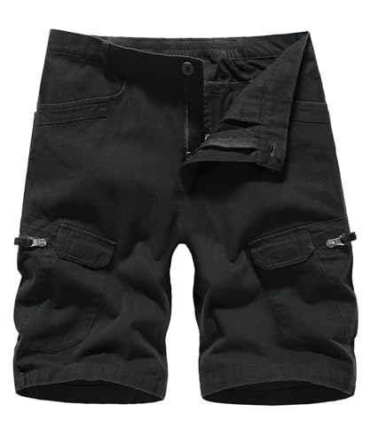 Btmpmcs Kurze Hosen Herren Baumwolle Cargo Shorts Outdoor Sommer Casual Bermuda Hose Stretch Freizeithose einfarbige Chino Shorts Leichte Arbeitshose Sporthose Jogginghose Klassische Cargohose von Btmpmcs