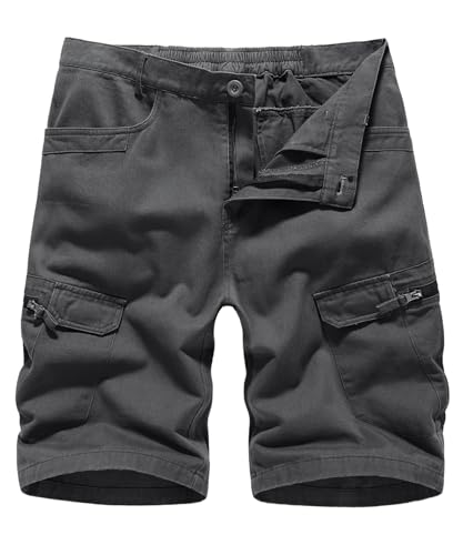 Btmpmcs Kurze Hosen Herren Baumwolle Cargo Shorts Outdoor Sommer Casual Bermuda Hose Stretch Freizeithose einfarbige Chino Shorts Leichte Arbeitshose Sporthose Jogginghose Klassische Cargohose von Btmpmcs