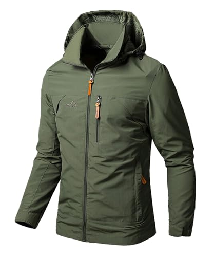 Btmpmcs Softshelljacke für Herren Outdoor Winddicht Jacke Atmungsaktiv Funktionsjacke Sport Freizeitjacke Leicht Wanderjacke Übergangsjacke für Fahrrad Camping von Btmpmcs