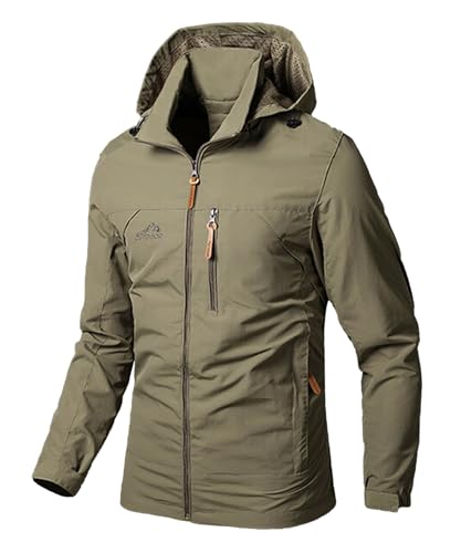 Btmpmcs Softshelljacke für Herren Outdoor Winddicht Jacke Atmungsaktiv Funktionsjacke Sport Freizeitjacke Leicht Wanderjacke Übergangsjacke für Fahrrad Camping von Btmpmcs