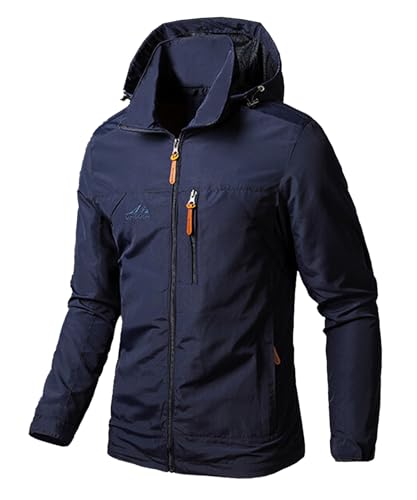 Btmpmcs Softshelljacke für Herren Outdoor Winddicht Jacke Atmungsaktiv Funktionsjacke Sport Freizeitjacke Leicht Wanderjacke Übergangsjacke für Fahrrad Camping von Btmpmcs