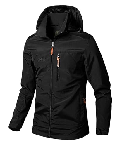 Btmpmcs Softshelljacke für Herren Outdoor Winddicht Jacke Atmungsaktiv Funktionsjacke Sport Freizeitjacke Leicht Wanderjacke Übergangsjacke für Fahrrad Camping von Btmpmcs