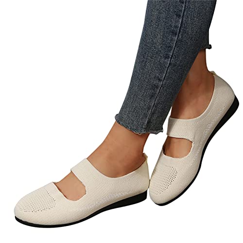 Balerinaschuhe Damen Schuhe Flache Bequeme Freizeit Pumps Schuhe Orthopädische Sommer Passform Weich und Bequem Weiches Loafer Leichte Elegant Ballerinas Schlupfschuhe von Btruely