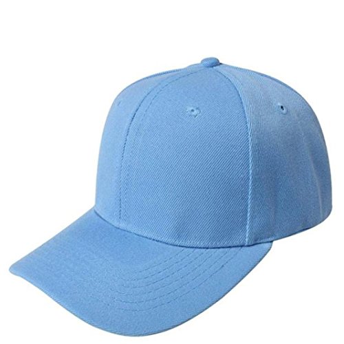 Btruely Baseball Cap Unisex Snapback Kappe Einstellbar Basecap Sommer Kappe Hip Hop Cap Sommer Sonnenhut Sport Mütze Eben Kappe (Himmel Blau) von Btruely