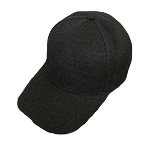 Btruely Baseball Cap Unisex Snapback Kappe Einstellbar Basecap Sommer Kappe Hip Hop Cap Sommer Sonnenhut Sport Mütze Eben Kappe (Schwarz) von Btruely