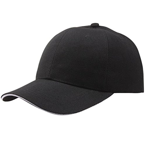 Btruely Baseball Cap Unisex Snapback Kappe Einstellbar Basecap Sommer Kappe Mesh Hüte Super Hip Hop Cap Sommer Sonnenhut Sport Mütze Eben Kappe (Schwarz) von Btruely