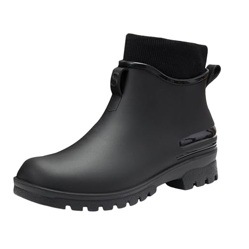 Btruely Gummistiefel Damen Halbhohe Regenstiefel Ankle Chelsea Boots Wasserdicht Gartenschuhe Rain Boots Stiefeletten mit rutschfest Sohle Btruely Gummistiefel Damen Halbhohe Regenstiefel Ankle Chelsea Boots Wasserdicht Gartenschuhe Rain Boots Stiefeletten mit rutschfest Sohle von Btruely