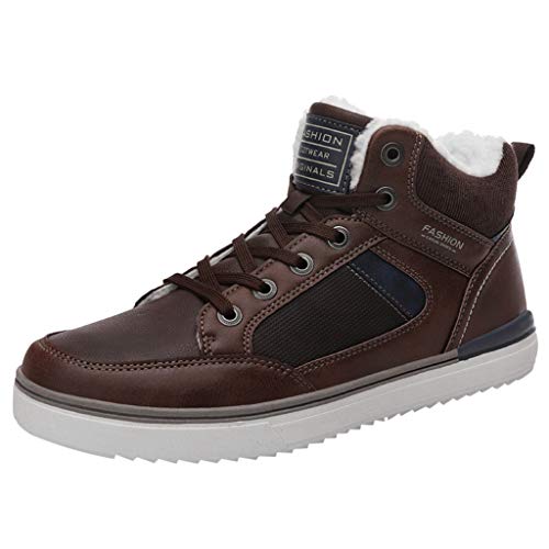 Btruely Herren Sneakers Outdoor Schuhe Männer Freizeitschuhe Winter Plattenschuhe Wanderschuhe Anti-Skidding Schuhe High Top Schuhe von Btruely