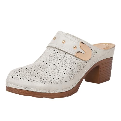 Damen Pantoletten Sandalen Leder Erwachsene Clogs Hausschuhe Arbeitsschuhe Bequeme Classic Damen Pantoletten Sandalen Leder Erwachsene Clogs Hausschuhe Arbeitsschuhe Bequeme Classic von Btruely