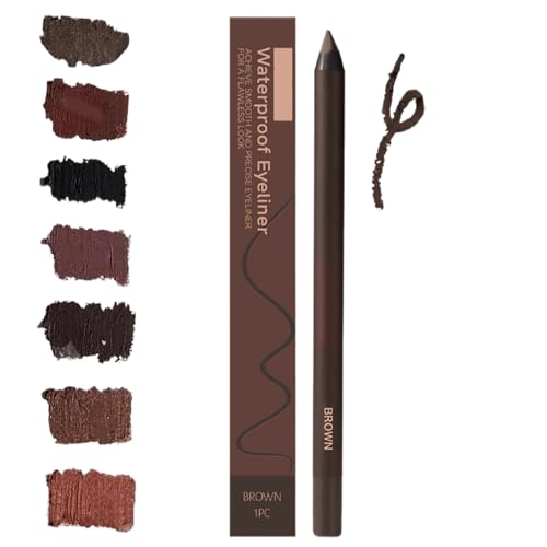 2025 Neu Endless Stay Waterproof Gel Eyeliner, Eyeliner Wasserdichtes Bleistift, Wasserfester Augenstift, Anspitzbare Gleit-Eyeliner, Kein Verschmieren - Einfach zu Färben, für Frauen (Braun) von Btsozer