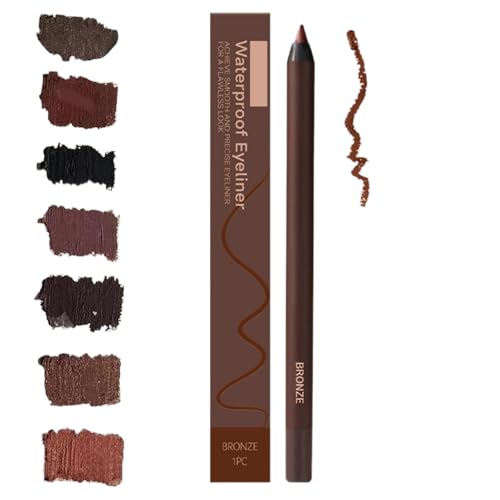 2025 Neu Endless Stay Waterproof Gel Eyeliner, Eyeliner Wasserdichtes Bleistift, Wasserfester Augenstift, Anspitzbare Gleit-Eyeliner, Kein Verschmieren - Einfach zu Färben, für Frauen (Bronze) von Btsozer