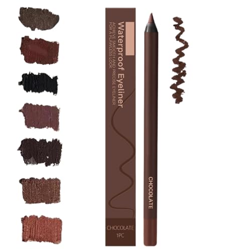 2025 Neu Endless Stay Waterproof Gel Eyeliner, Eyeliner Wasserdichtes Bleistift, Wasserfester Augenstift, Anspitzbare Gleit-Eyeliner, Kein Verschmieren - Einfach zu Färben, für Frauen (Schokolade) von Btsozer