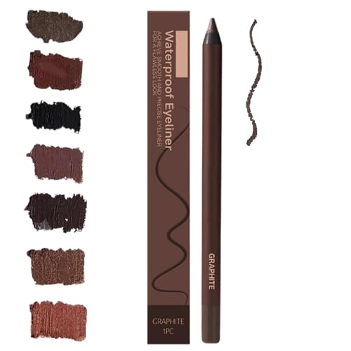 24 HR Wasserfester Eyeliner-Duo Anspitzbarer Kajalstift, Eyeliner Wasserdichtes Bleistift, 2025 Anspitzbare Gleit-Eyeliner mit Anspitzer, Kein Verschmieren - Einfach zu Färben (graphit) von Btsozer