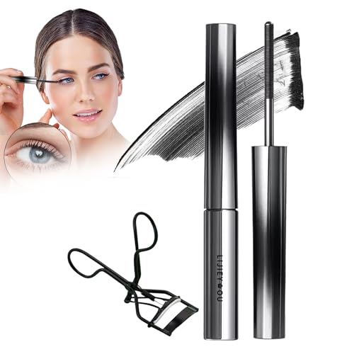Faccelove'S Ironeye Mascara, 3d Curling Eyelash Curler & Iron Mascara,Waterproof, Long-Lasting And Smudge-Free (Schwarz) von Btsozer