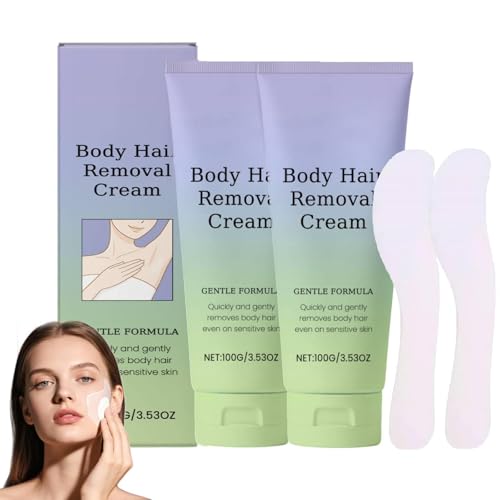 Gesichtsbehaarungshaarentferner, 2025 Neue Frauen Gesichtsbehaarung, Enthaarung Schnelle & Schmerzfreie Depilatory, Intim Enthaarungscreme für Ganzkörper Und Privatbereich (100g, 2PC) von Btsozer