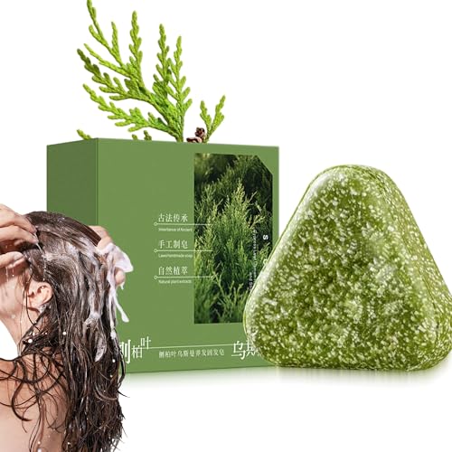 Nature Triangle Shampoo Bar, Usman Grass Shampoo Bar, sanfte Reinigung und pflegende Pflege, stärkt und glättet das Haar, für Frauen und Männe von Btsozer