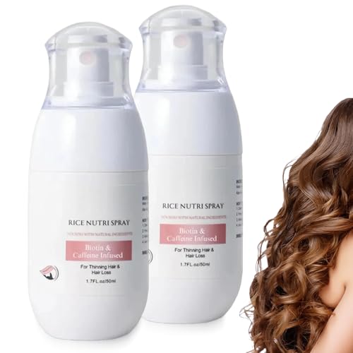 Reiswasser für Haarwachstum, Hair Growth Oil Spray, Hair Helper Spray, Rice Water Haarwachstumsspray für Dünner Werdendes Haar und Haarausfall (2PC) von Btsozer