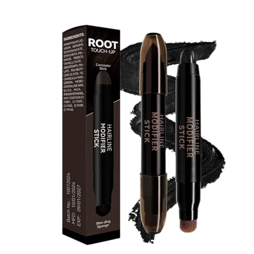 Revyn Sofortige Root Deck Stick | Haaransatz Concealer Stick | Doppelköpfiger Ansatz-Ausbesserungsstift für graues Haar | Langlebige natürliche Haarfarbe Sticks für Frauen und Männer (#01, M) von Btsozer