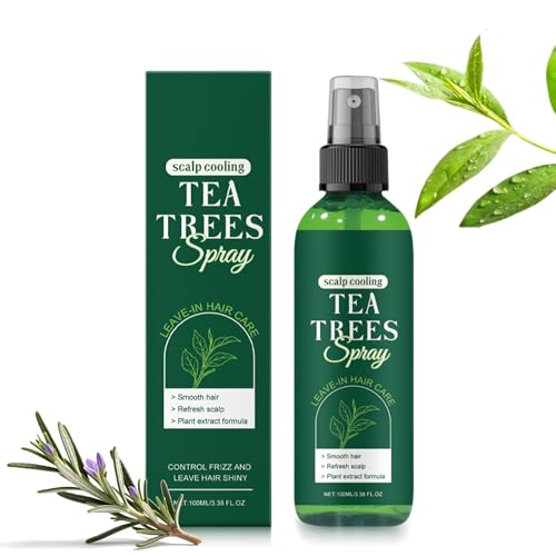 Tea Tree Feuchtigkeits-Spray für trockenes, Tea Tree Oil Leave In Conditioner, Natürliche & Erfrischende Rezeptur für Haar & Kopfhaut, Feuchtigkeit und beruhigt die Kopfhaut von Btsozer