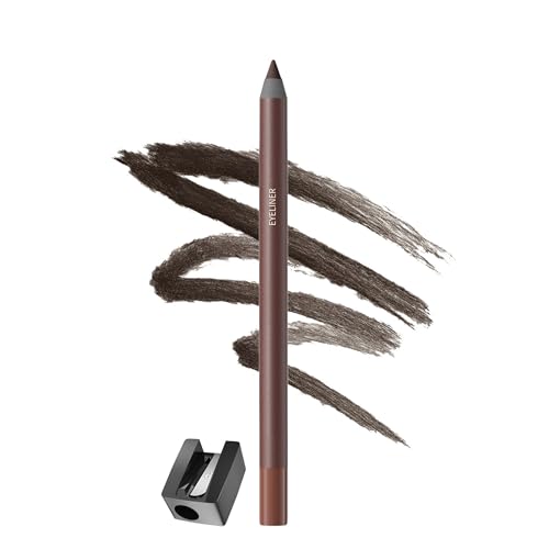 Wasserfester Eyeliner,Spitzbarer Duo-Eyeliner-Stift, Langanhaltender Makeup-Stift, Wischfeste und SchweißResistente, Hochpigmentierter Augenstift (Brown) von Btsozer