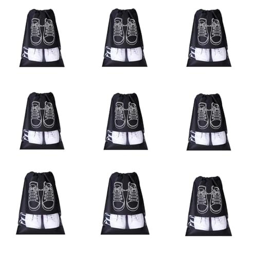 9pcs Schuhe Aufbewahrungstasche Reisen Tragbare Schuhe Bag Closet Staubdichtes Aufbewahrungsbeutel Klassifizierer Klassifizierer Organizer von BuNiq