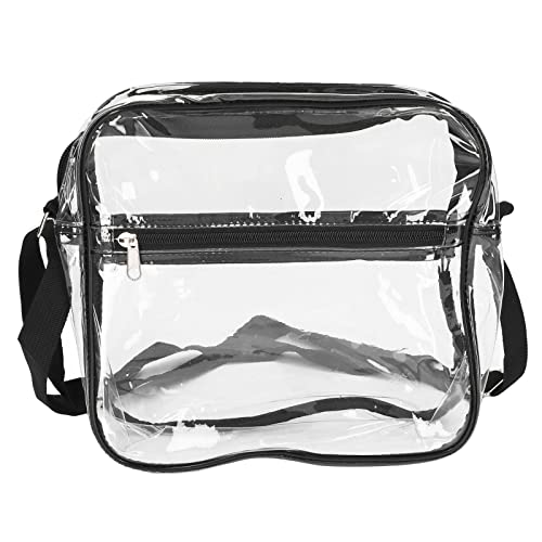 Buachois Große Durchsichtige Umhängetasche Stadion Zugelassen Tasche Transparente Handtasche PVC Wasserdichte Tragetaschen für Arbeit, Sport, Schule, Konzerte, Reisen von Buachois