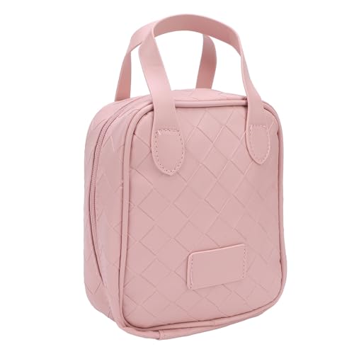 Reise -Make -up -Tasche, tragbare Kosmetikbeutel PU Leder wasserdicht mit Teiler und Griff Toilettenbeutel großer Make -up -Organizer für Toilettenartikelzubehör Frauen Mädchen von Buachois