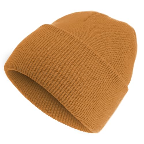 Bubadee Beanie für Kinder – warme Wintermütze für Jungen und Mädchen – stylische Strickmütze mit breiter Krempe – weich & leicht – Frühling, Herbst, Winter – optimale Passform von Bubadee