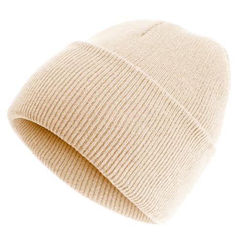 Bubadee Beanie für Kinder – warme Wintermütze für Jungen und Mädchen – stylische Strickmütze mit breiter Krempe – weich & leicht – Frühling, Herbst, Winter – optimale Passform von Bubadee