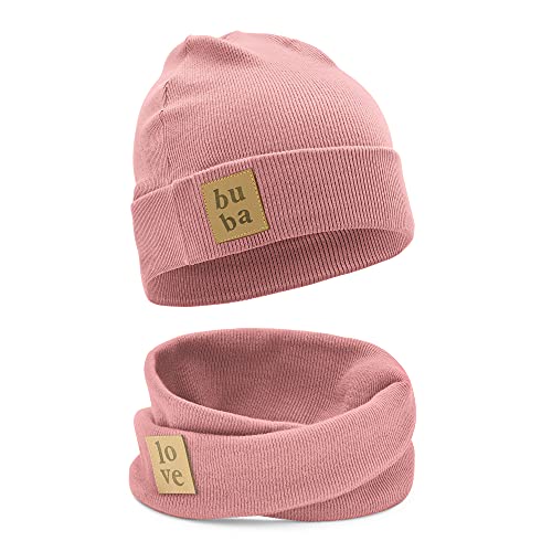 Bubalove - Mütze und Schal Set - Baumwollmütze - Kragen für Baby - Baumwollmütze und Halswärmer - Strickmütze - Mütze und Schals - Kinder Kindermütz von Bubalove