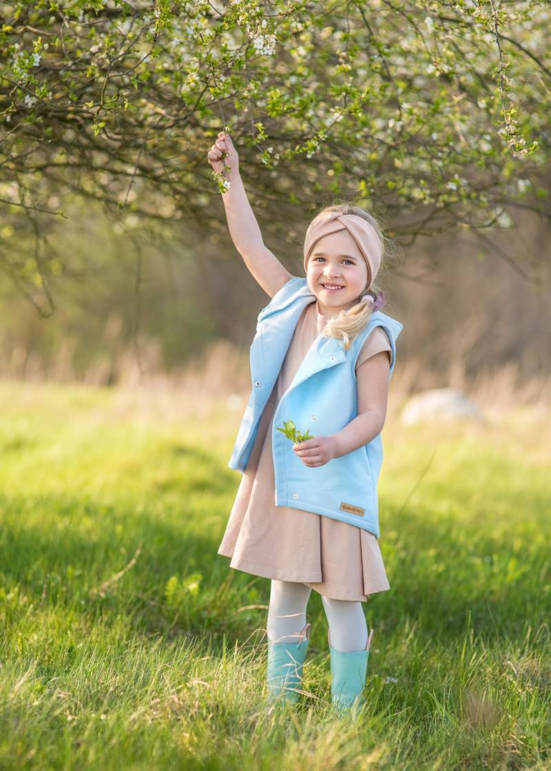 Kinder Kapuzenweste - Warmer Baumwoll-Bärenstrick, Ärmellos, Größen 80-134 Eu von Bubalove