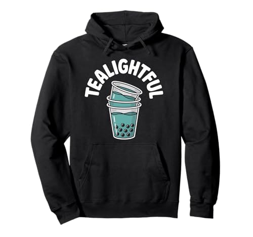 Lustiges Teelicht im Bubble Tea-Design Pullover Hoodie von Bubble Tea Enthusiasts Fun Lovers