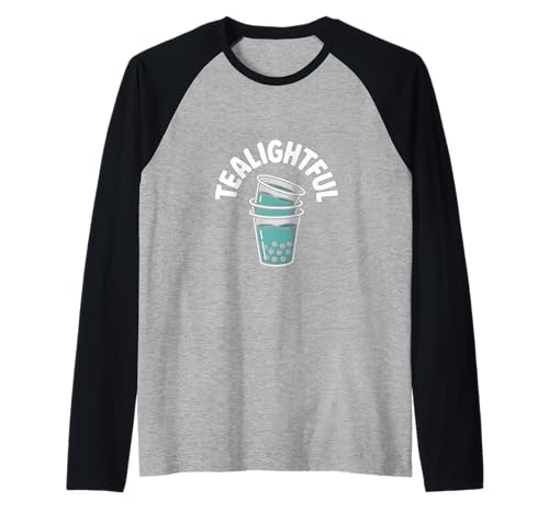 Lustiges Teelicht im Bubble Tea-Design Raglan von Bubble Tea Enthusiasts Fun Lovers
