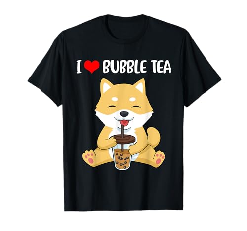 Shiba Inu Tshirt Damen Bubble Tea Geschenk Kinder Bubble Tea T-Shirt von Bubble Tea Geschenke